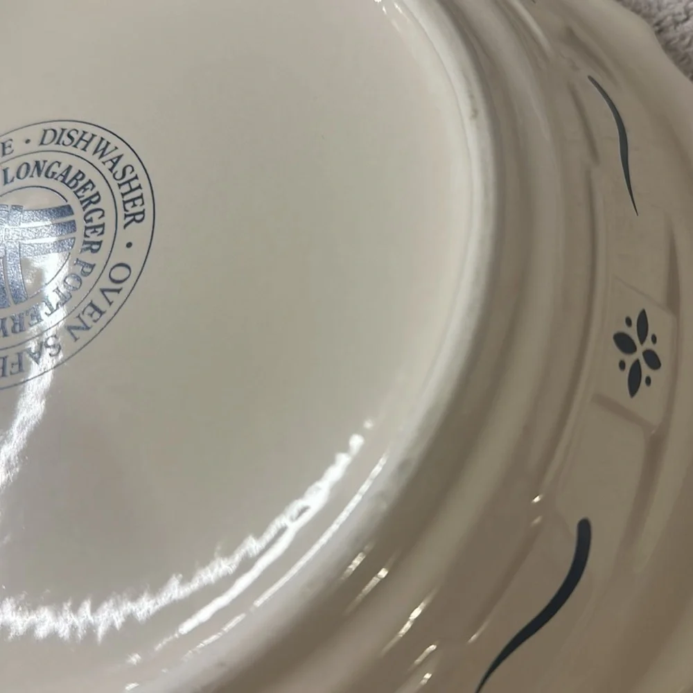 Vintage Longaberger Pottery Pie Plate Microwave/ Dishwasher/Oven & Freezer Safe